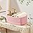 MiniArk Small Storage Baskets for Organizing | Closet Organizer Bins | Shelf Toy Basket | Woven Rope Baskets | Cube Decorative Box | Shallow Basket | 11.5x7.5x4.7 | 4 Packs Light Pink