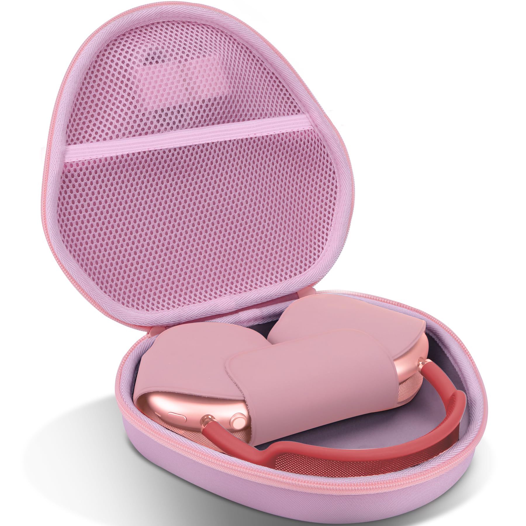 Lebakort Hard Case Compatible with Apple AirPods Max Over-Ear Headphones (Pink Case)
