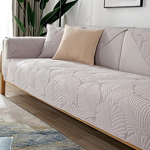 Funda de sofá de hoja nórdica, funda de algodón para sofá modular de 1234 plazas, funda antideslizante en forma de L para niños, reposabrazos de