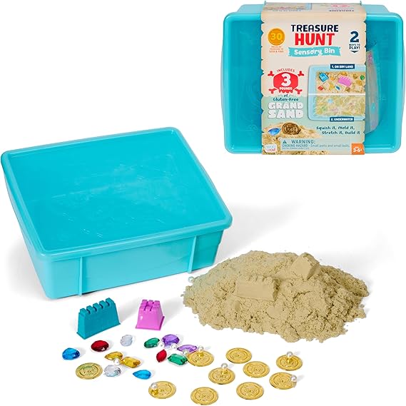 Chuckle & Roar Treasure Hunt Sensory Bin Tactile Learning Fun for Toddlers