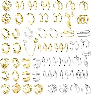 Dochais Ear Cuff Helix Cartilage Clip on Earrings Ear Cartilage Clip on Wrap Earrings