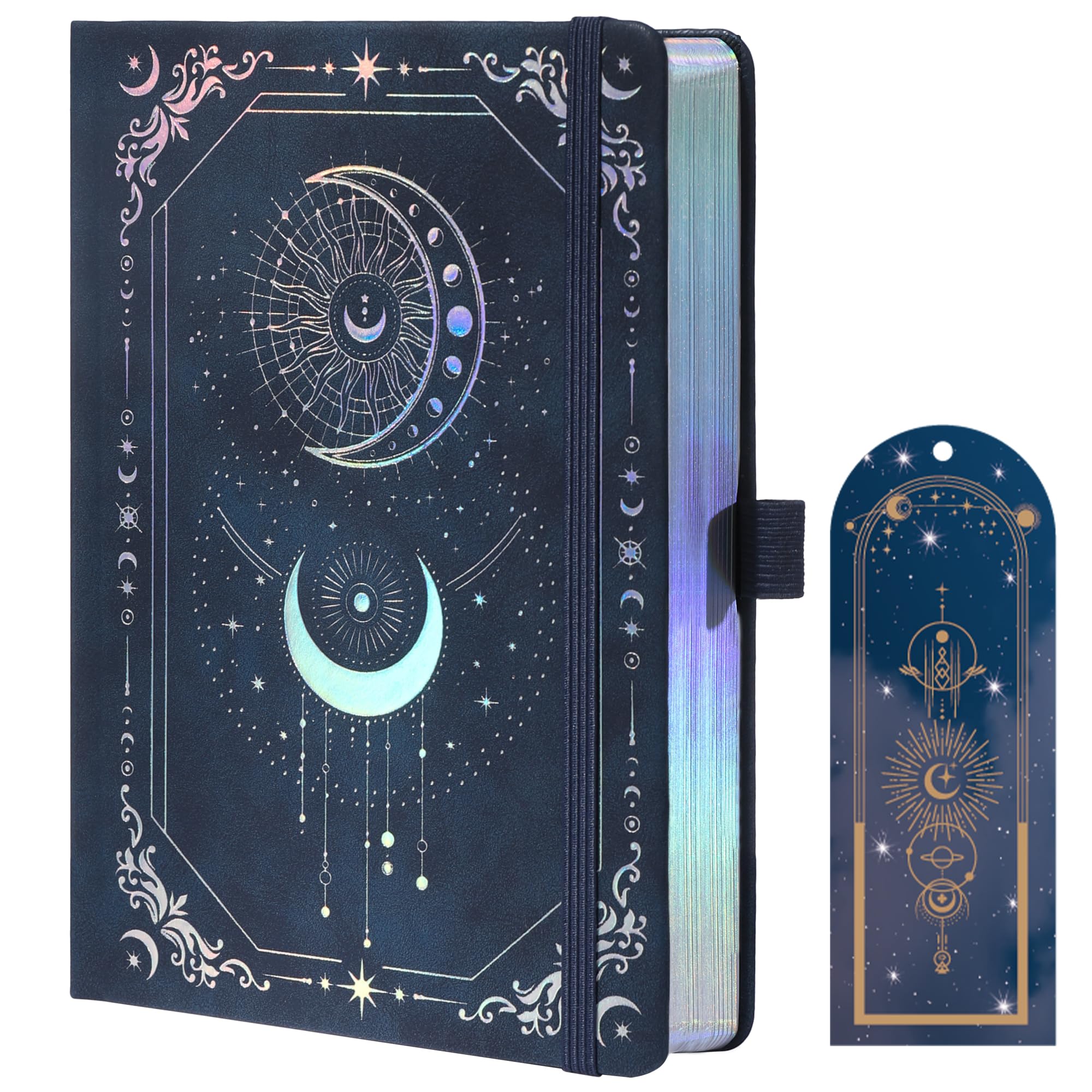 TIEFOSSI Dot Journal, 160gsm 190 Numbered Pages, Diary for Work & Sketching, A5 Hardcover Leather Journal for Writing Women Men