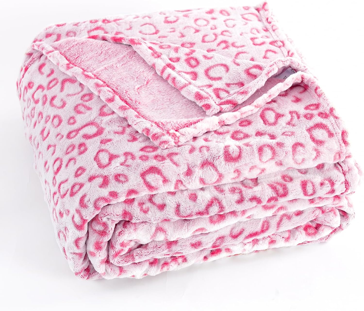 PLEASANT BOULEVARD | Leopard Throw Blanket Fleece, Premium Lightweight Cozy Warm Plush Microfiber Bedspread for Couch Sofa and Bed (Hot Pink, Twin (60 x 80 inches)) Hot Pink Twin(60x80in)