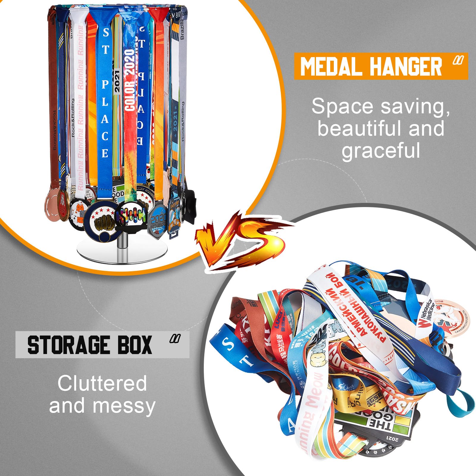 Shimeyao Race Bib And Medal Display Hanger, Metal Rack Holder Wall Mounted Award Rack For - View #7