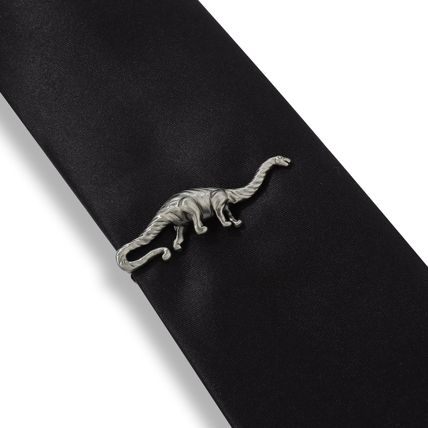 HAWSON Tie Clips for Men Unique, Novelty Brush Gunmetal Animal Tie Bar with Box,Themed Wedding Party Gift Suit Accessories image 2