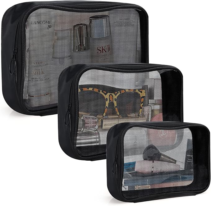 DARIN TSA Approved Clear Toiletry Bag Tansparent Travel