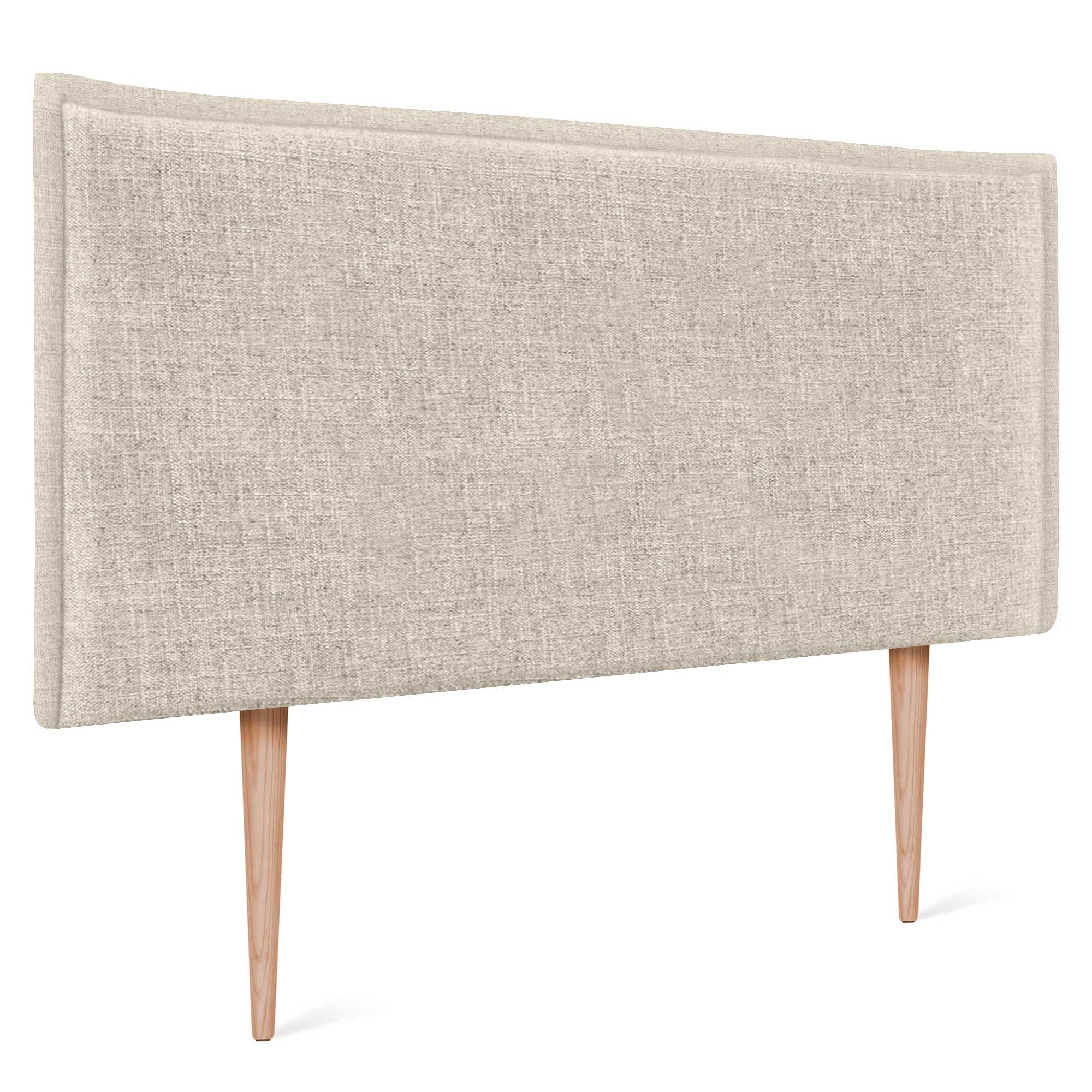 DHOME Solid Natural Linen Headboard with Trim Upholstered Headboard Bed Bedroom Modern Top Trending (Natural Linen, 160 x 105 cm with Legs (Beds 150/160)) — view 31