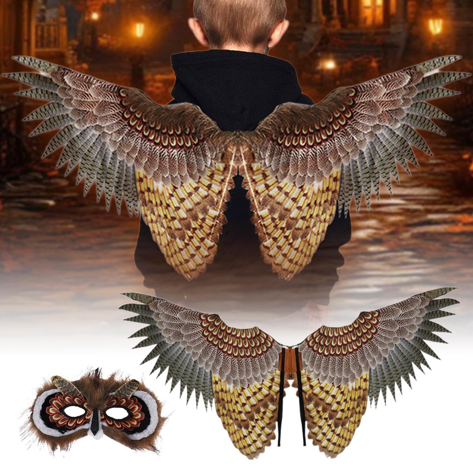 Costume con da Gufo per Bambini Accessorio Costume Halloween Tema | Costume Da Festa Gufo Masquerade Cosplay Carnevale Giochi di Ruolo Feste Spettacoli Raduni all'Aperto