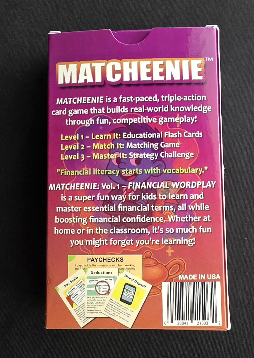 Financial Literacy Card Game – Flash Cards + Matching + Strategy Game – Learn Real-Life Money Skills Through Play – Ages 5+ – Family & Classroom Educational Game – Vol. 1 Financial Wordplay
