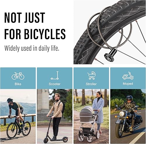 Miniatura 6 de Candado de cable de bicicleta  Cable de bloqueo de bicicleta  Bloqueo de cadena de bicicleta para casco de bicicleta, antirrobo para barras de