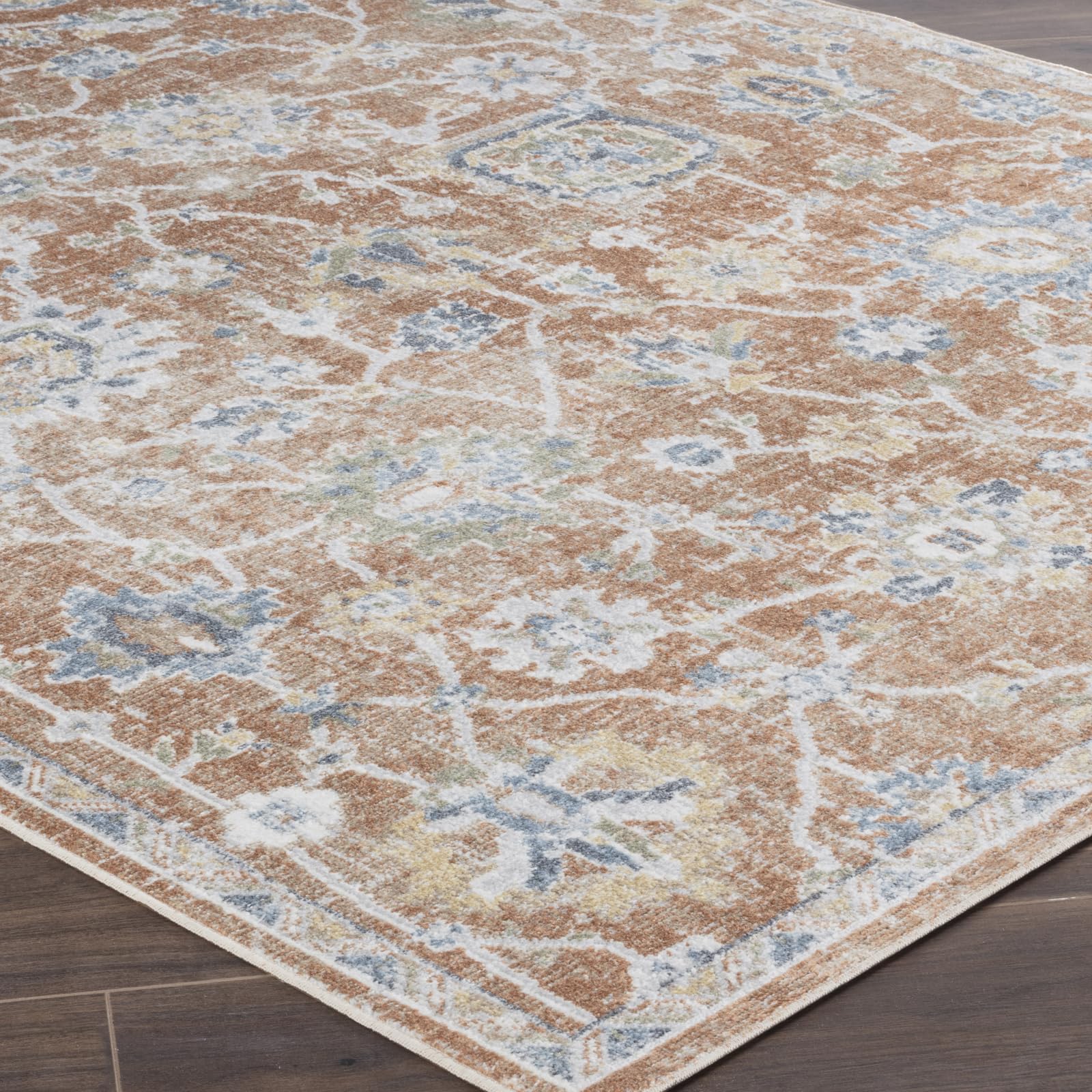 Livabliss Ruby Dakar Tapis Vintage 120x170 cm – Marron, Crème, Bleu, Bohème