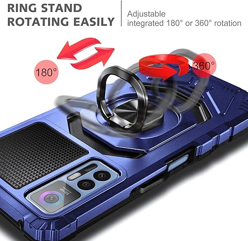 Miniatura 6 de NZND Funda para TCL Serie 30 con protector de pantalla de vidrio templado, protector de cuerpo completo grado militar, cubierta magnética para