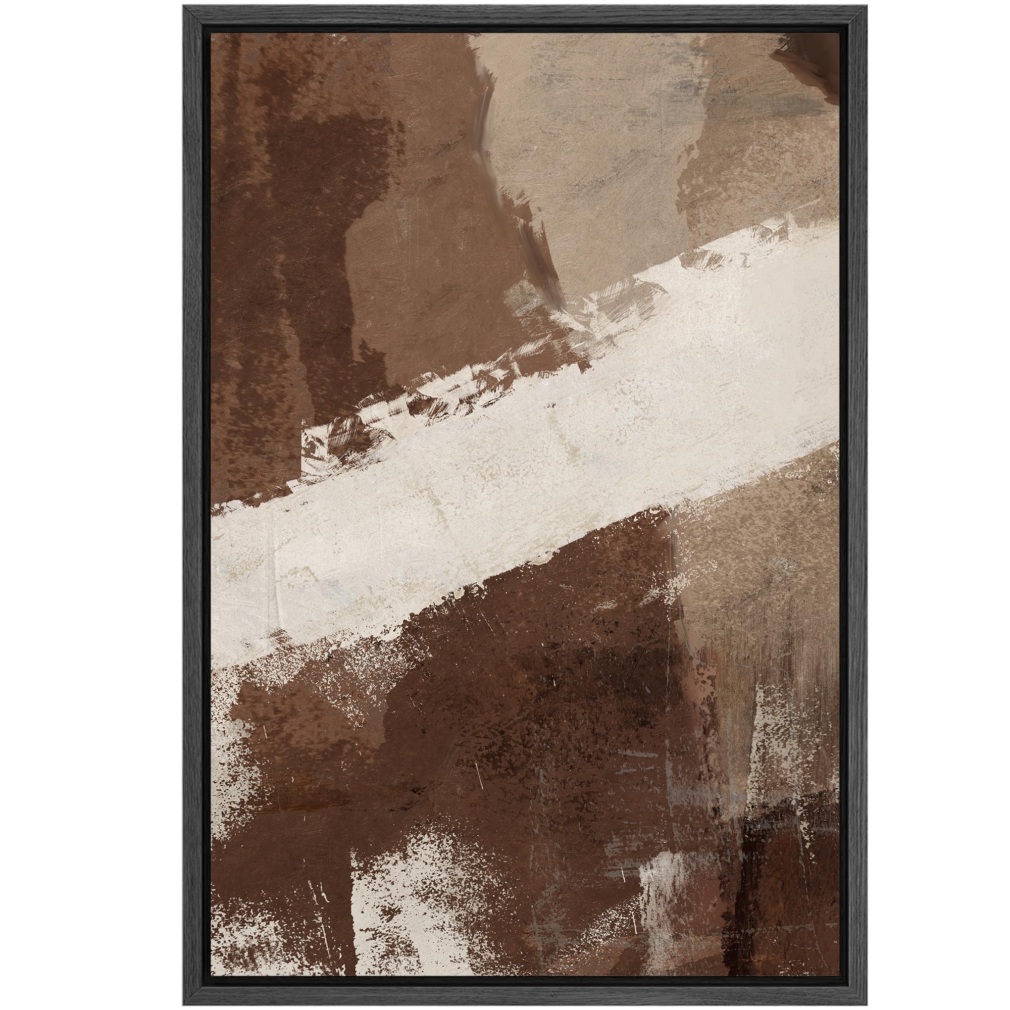 Amazon.com: SIGNFORD Framed Canvas Print Wall Art Chocolate Swirl