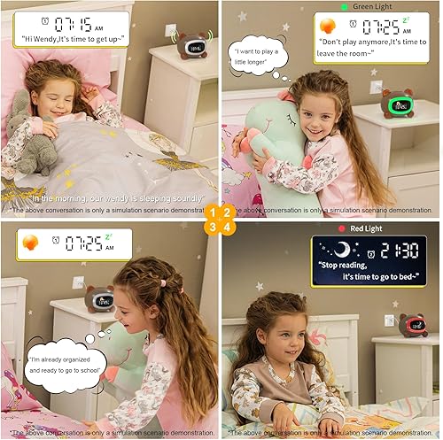 Miniatura 3 de ANALOI Ok to Wake Clock para niños, reloj de entrenamiento del sueño para niños pequeños, máquina de sonido de sueño para niños con luz nocturna,