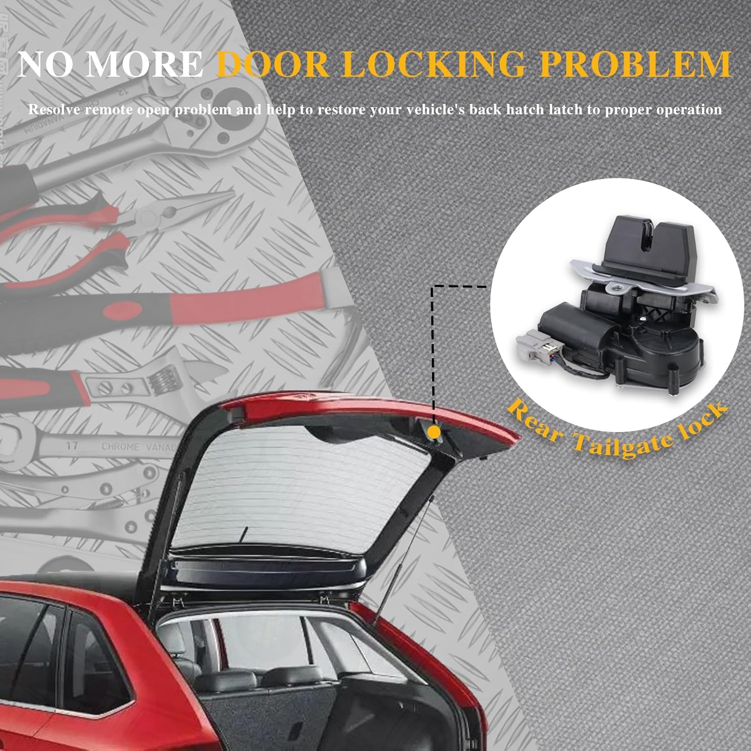 Rear Trunk Latch, Tailgate Liftgate Lock Actuator Compatible with 2015-2021 Ford Escape Edge Lincoin Navigator MKX Replacement FA1Z-7443150 DS7Z-7443150-B FA1Z-7443150-B