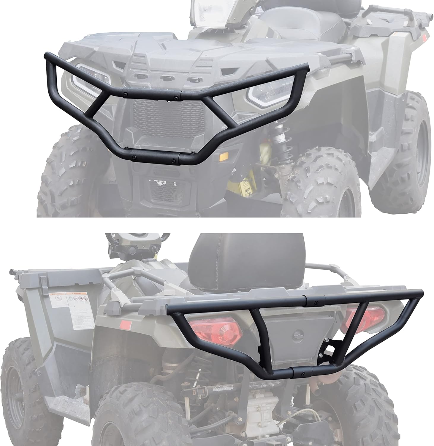 KATIMOTO Front & Rear Brush Guard Bumper for Polaris Sportsman 450 570