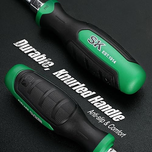 Miniatura 6 de SK Juego de destornilladores magnéticos de 7 piezas, incluye destornilladores ranuradosPhillipStar, acero S2, mango SureGrip