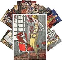 Vista 6 de PIXILUV Postales vintage (24 piezas de 4 x 6 pulgadas cada una) Increíbles dibujos de personas elegantes, postales vintage, tarjetas de felicitación
