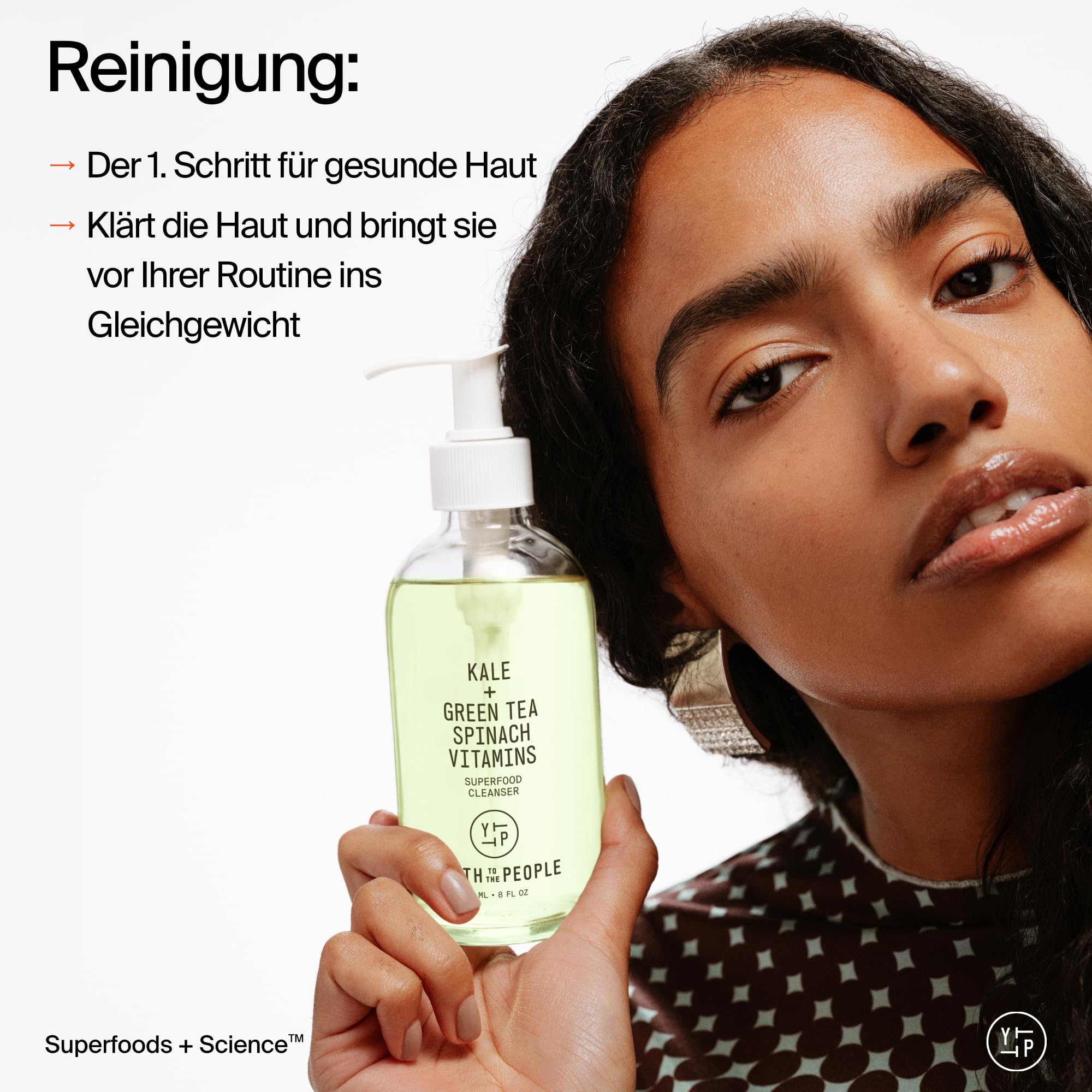 Youth To The People Superfood Cleanser, Gesichtsreiniger, mit Grünkohl, grünem Tee & Spinat, pH-neutral, für alle Hauttypen, sanfter Make-up-Entferner für empfindliche Haut