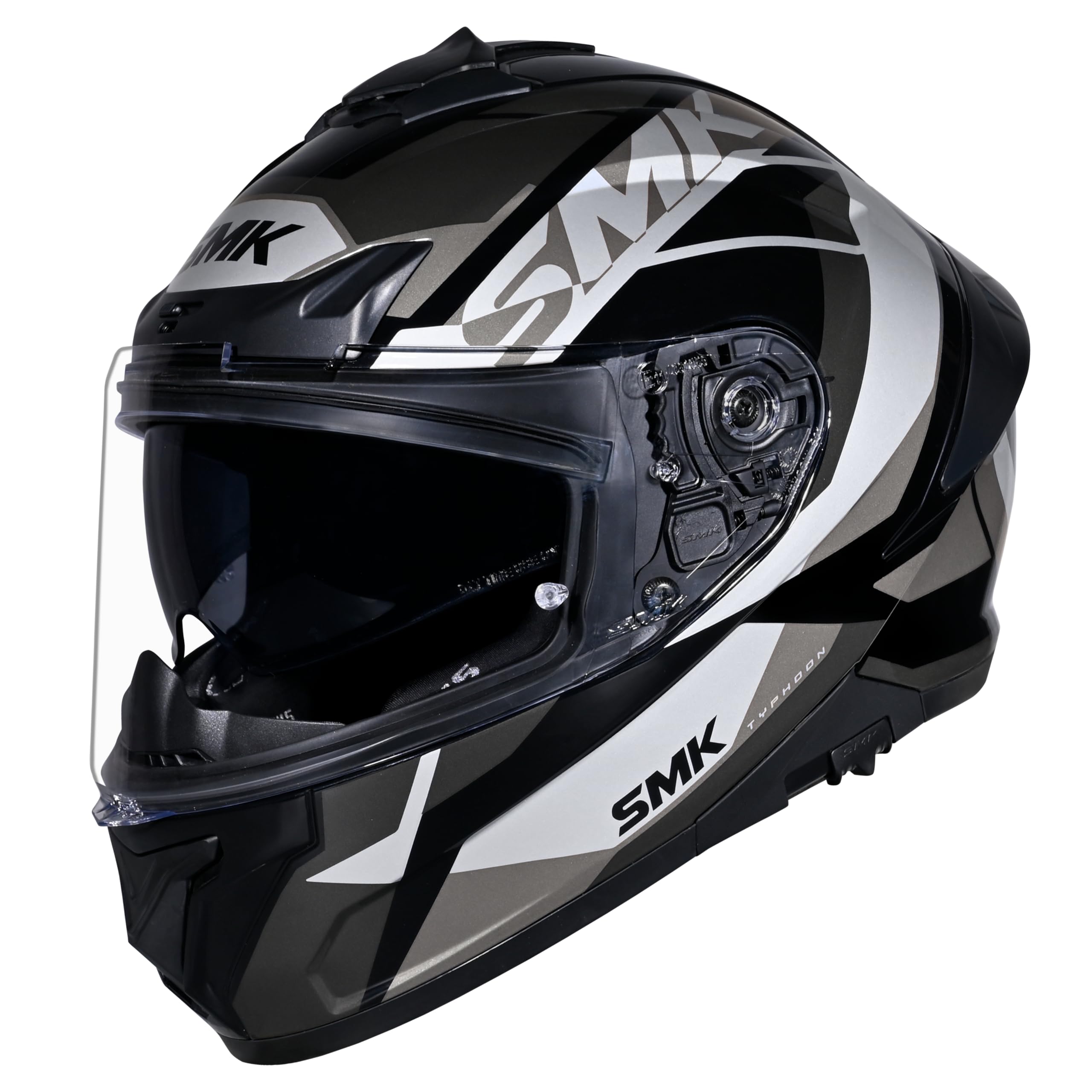 SMK Typhoon Style ISI, DOT and ECE 06 Certified Full Face Helmet with Pinlock and Dual Visor (GL266 - L)-image-47