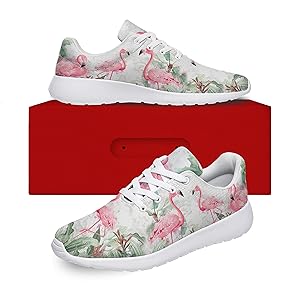 Amazon.com | Tropical Pink Flamingo Shoes for Women Men 3D
