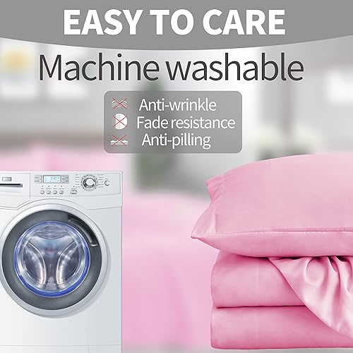 Miniatura 6 de Ersmak Juego de sábanas Queen (4 piezas), sábanas de microfibra cepillada súper suave con bolsillo profundo de 16 pulgadas, juego de ropa de cama de