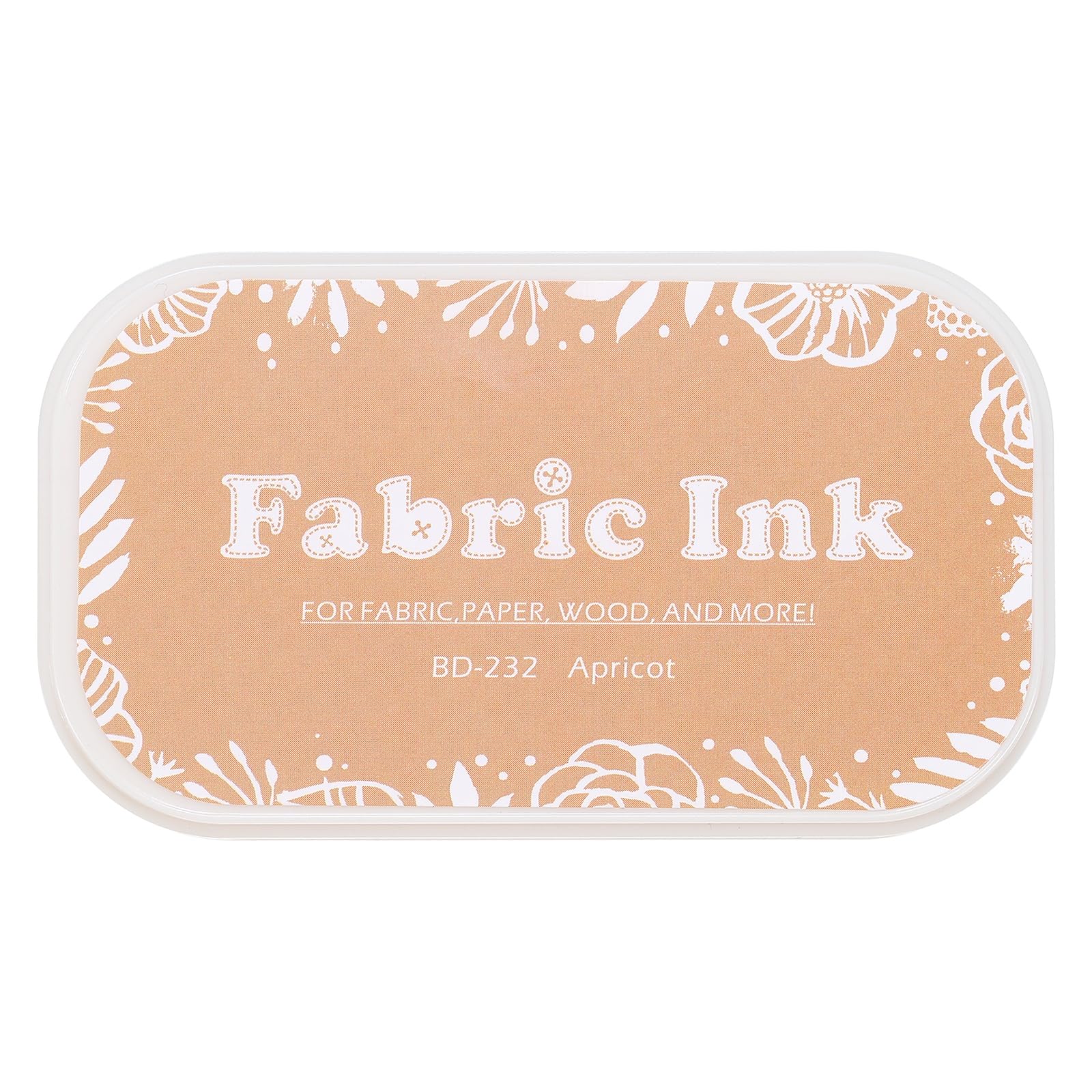 sourcing map Ink Pads for Stamps, 3.7x2.2 Inch Fabric Ink Pad for Cloth, Wood, Paper, Fingerprint, DIY Card Making, Apricot Yellow