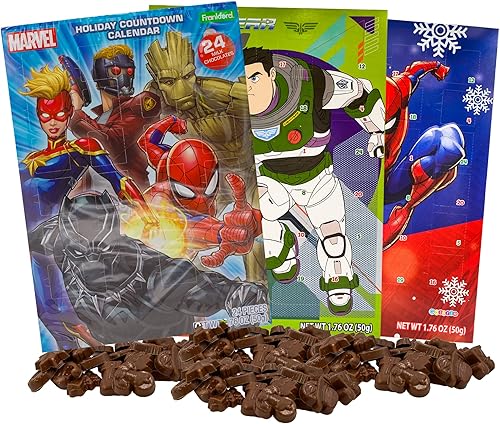 Miniatura 1 de Buzz Lightyear Marvel y Spiderman - Juego de calendario de cuenta regresiva de Navidad calendarios de Adviento 2022 para niños con 24 piezas de