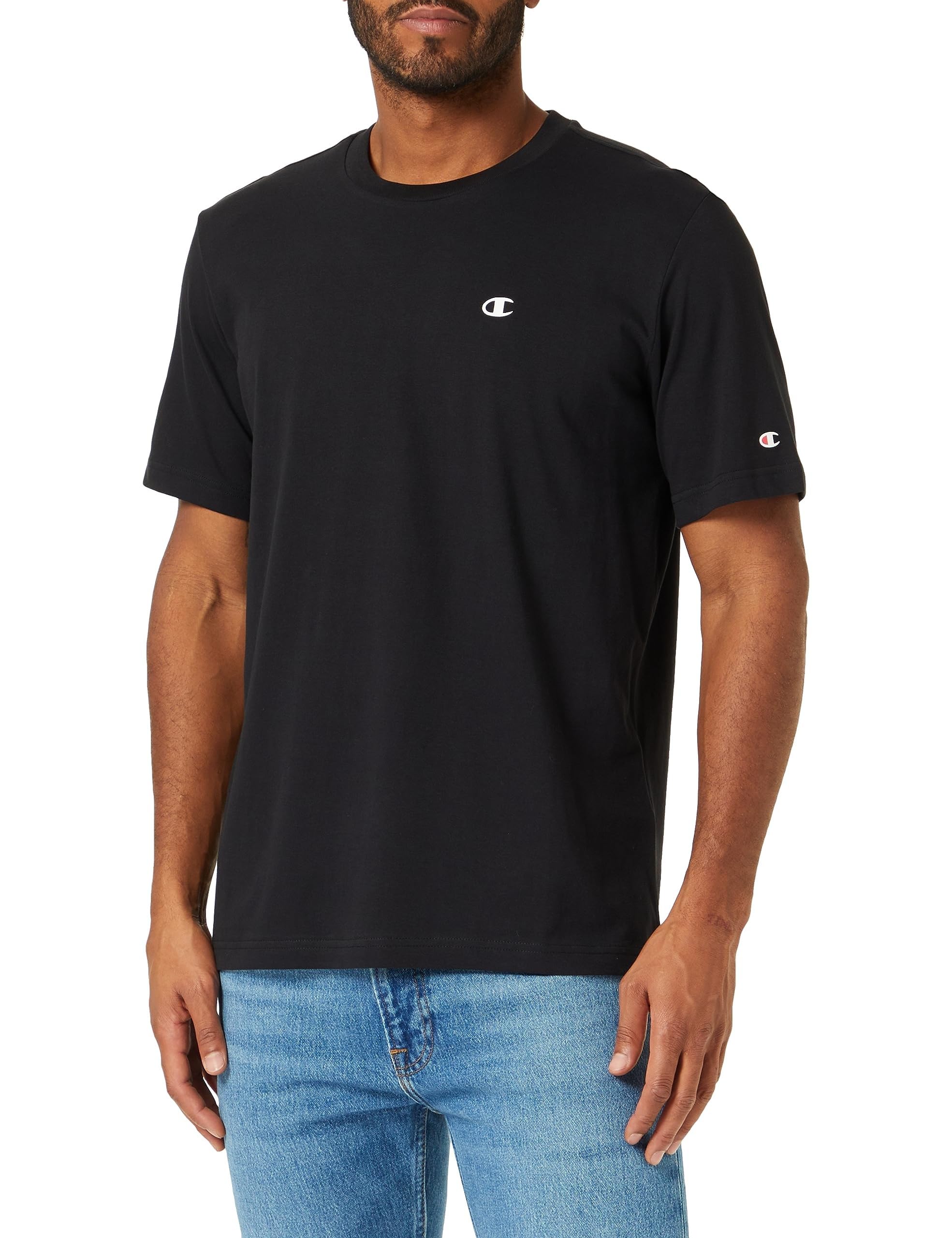 Champion Legacy Basics-S-s Crewneck Men's T-Shirt, Nero, S