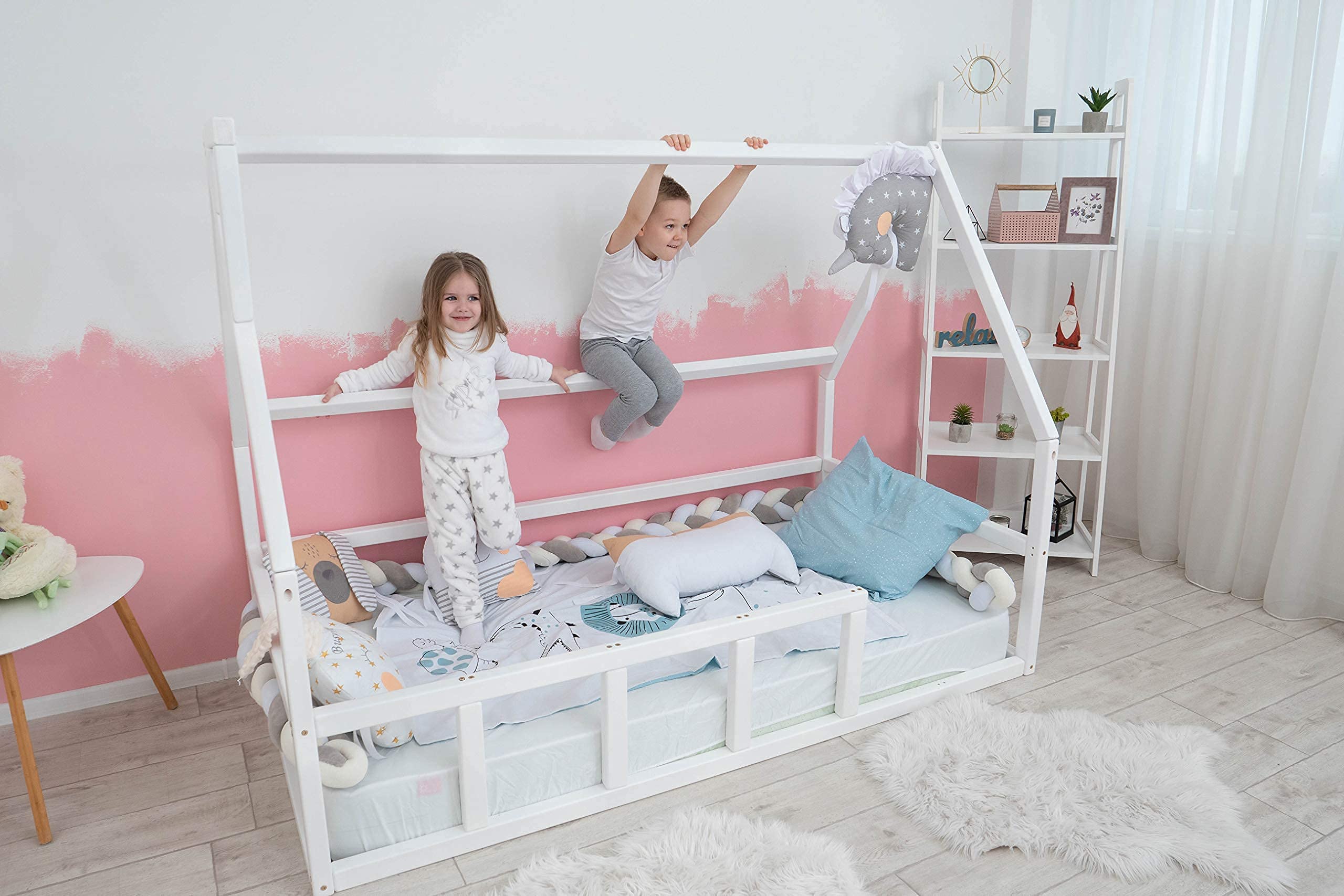Montessori Floor Bed Twin Bed Frame Floor Kids White Beds Toddler