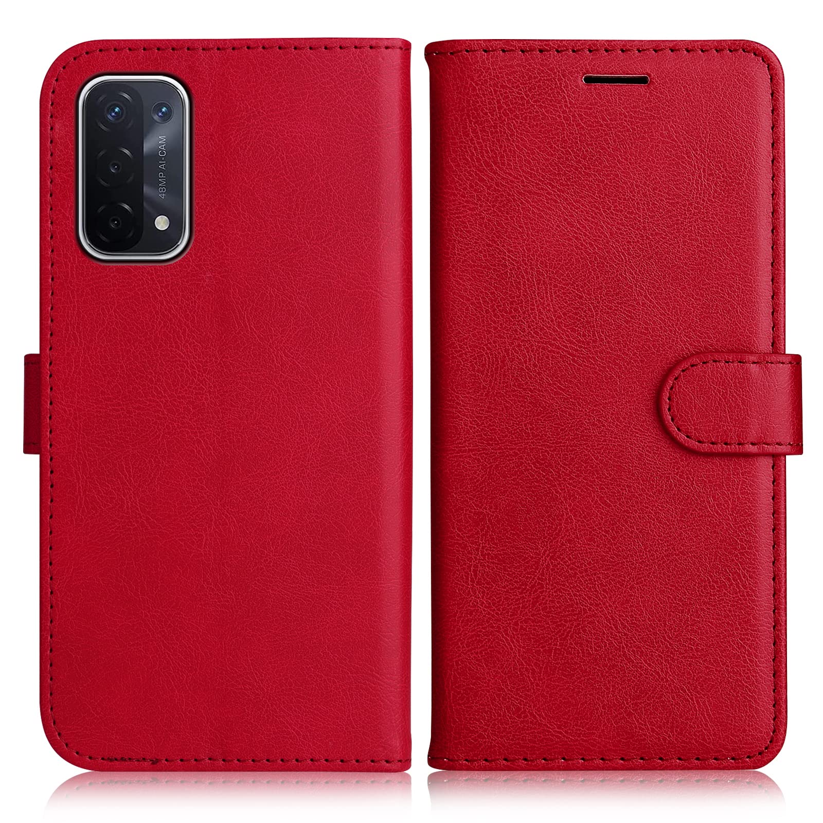 SRISHP Cover per OPPO A54 5G / OPPO A74 5G, Magnetica Cover a Libro con Slot per