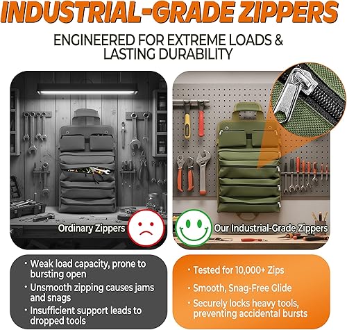 Miniatura 4 de Bolsa enrollable para herramientas enrollables, bolsa de herramientas enrollable para hombres, bolsas de herramientas de lona, bolsas organizadoras