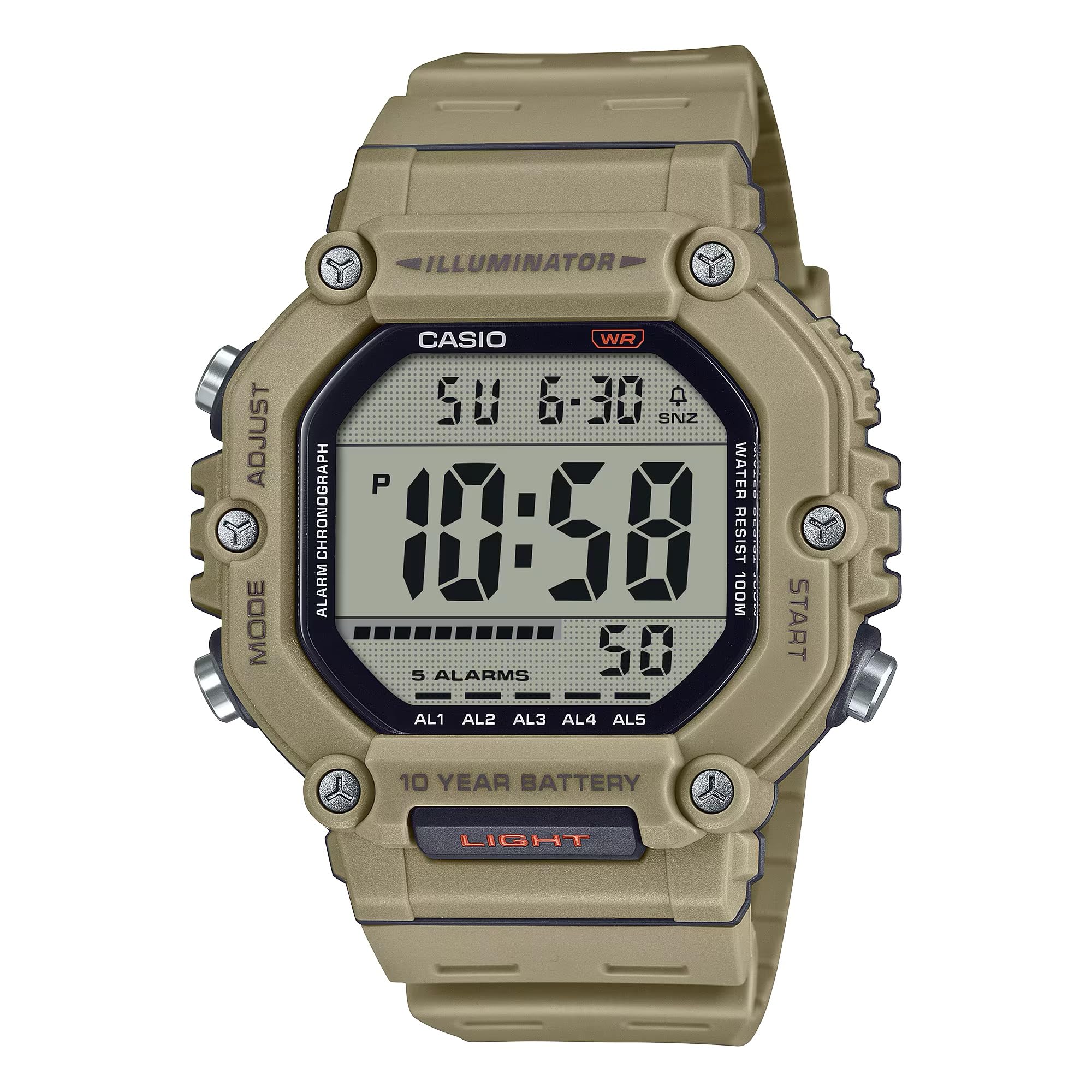 CasioAE-1600H Series | Black | 10-Year Battery | LED Illuminator | Digital Watch