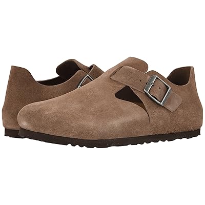Birkenstock London Slip on Shoes Taupe Suede
