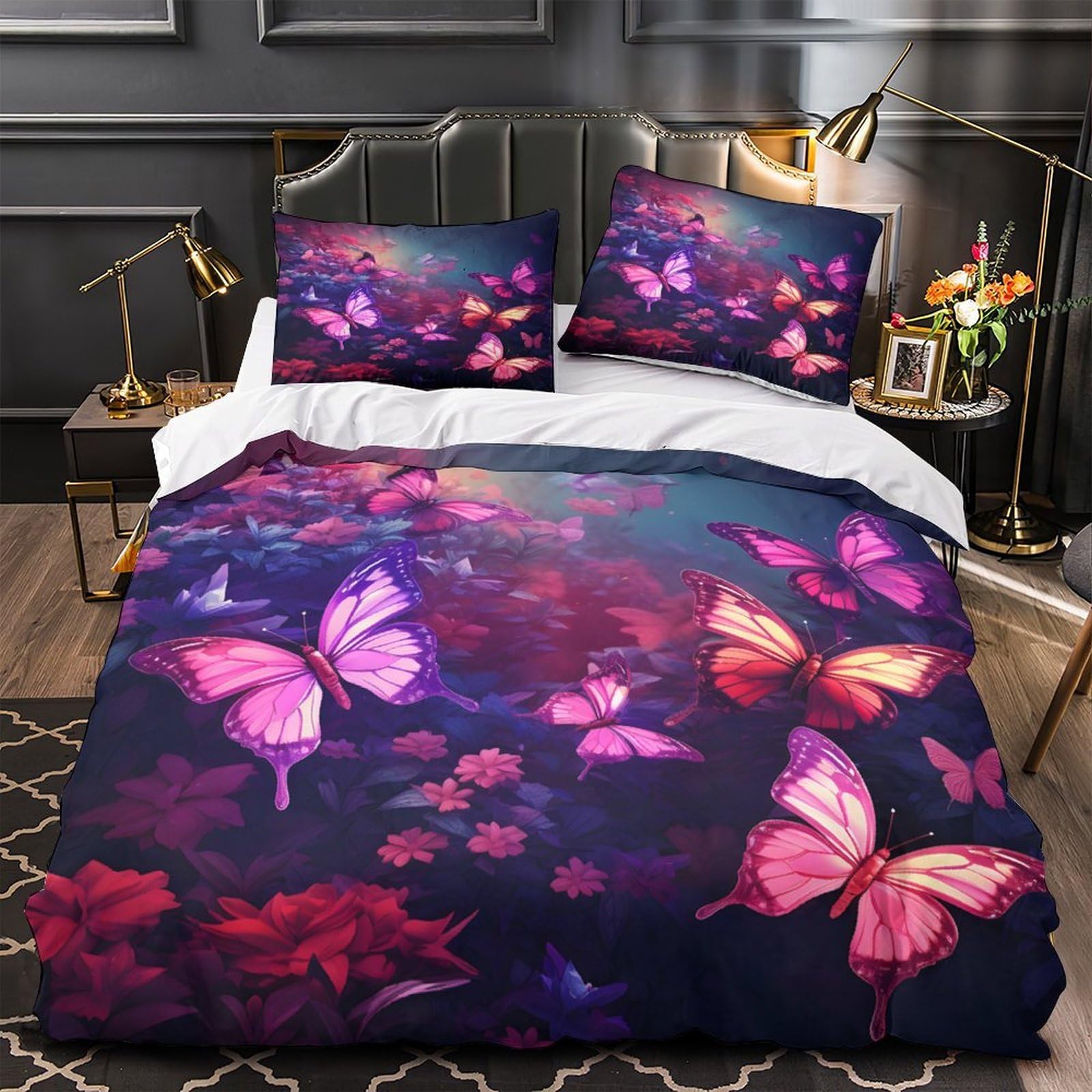 Housse de couette anti-décoloration hypoallergénique lit double