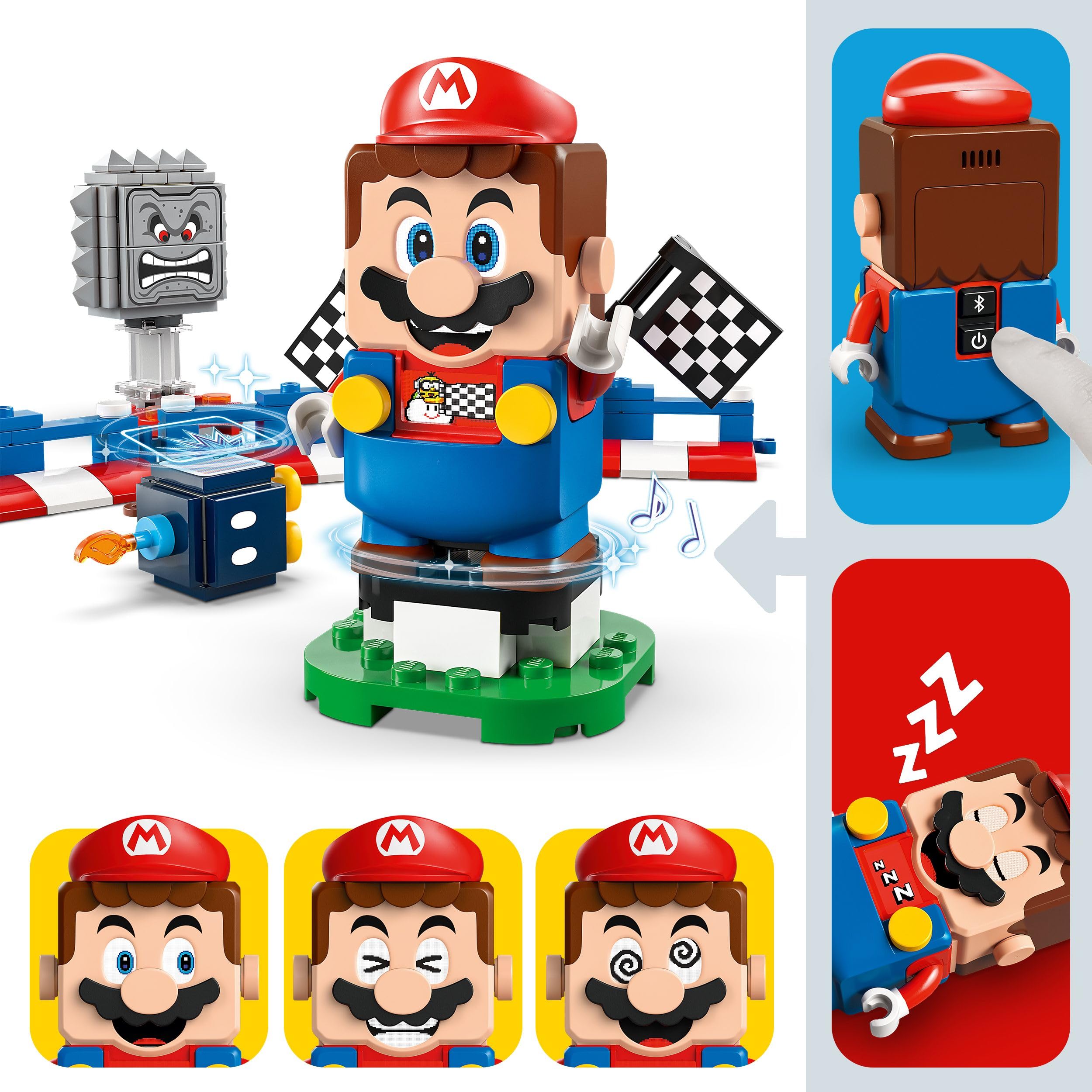 LEGO Mario Kart - Interattivo e Kart Standard - Percorso di Gara con Macchina Giocattolo, 3 Figure, Podio e Barriere - Regalo da Gaming per Bambini e Bambine da 7 Anni in su - 72043