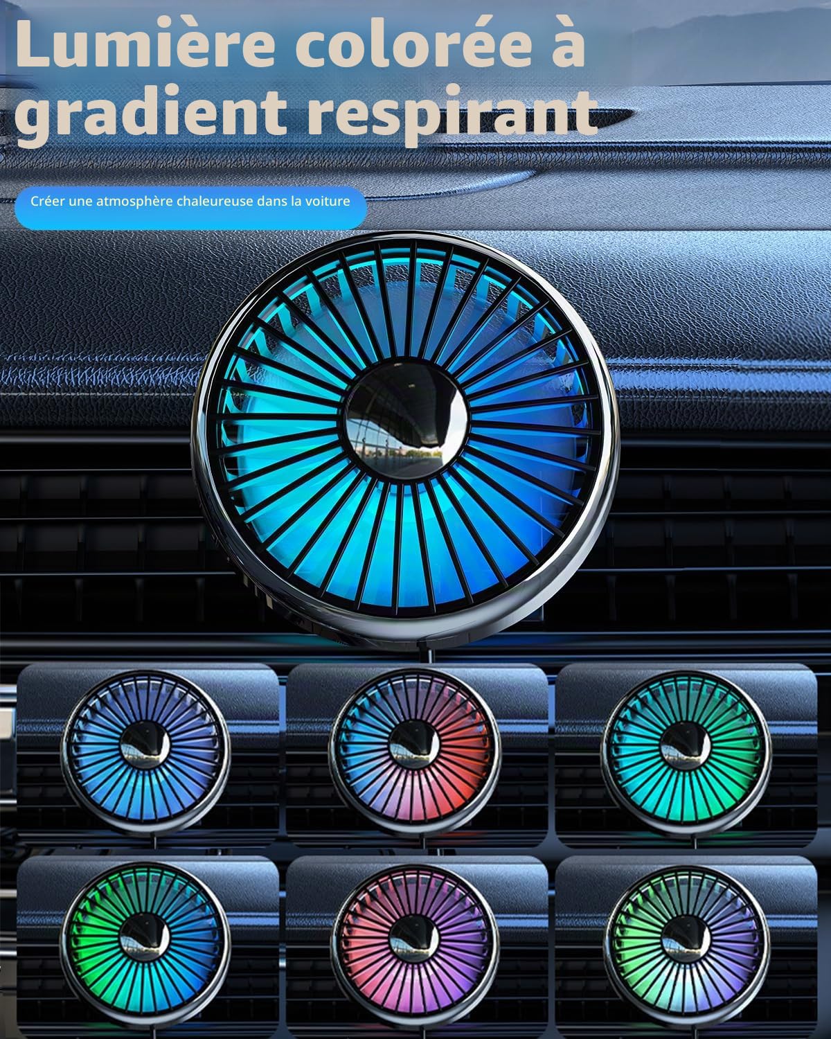 Ventilateur USB de voiture puissant, 3 vitesses, pour SUV, van, camping-car, pickup, ventilateur portable de refroidissement