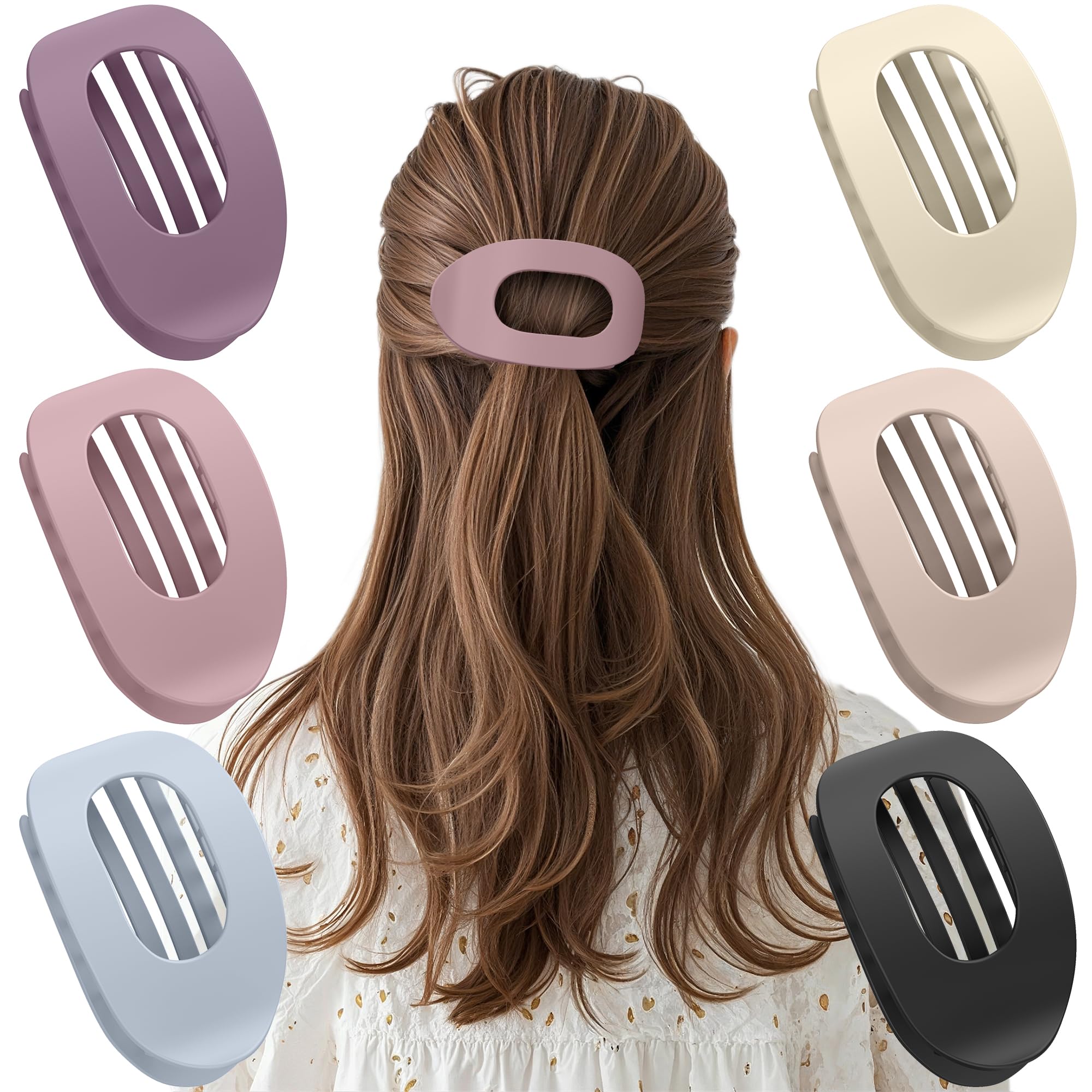 Paquete de 6 pinzas elegantes para el cabello para mujer, pinzas antideslizantes duraderas para cabello grueso y fino, ligero y elegante, perfecto para el estilo diario, fiestas y ocasiones