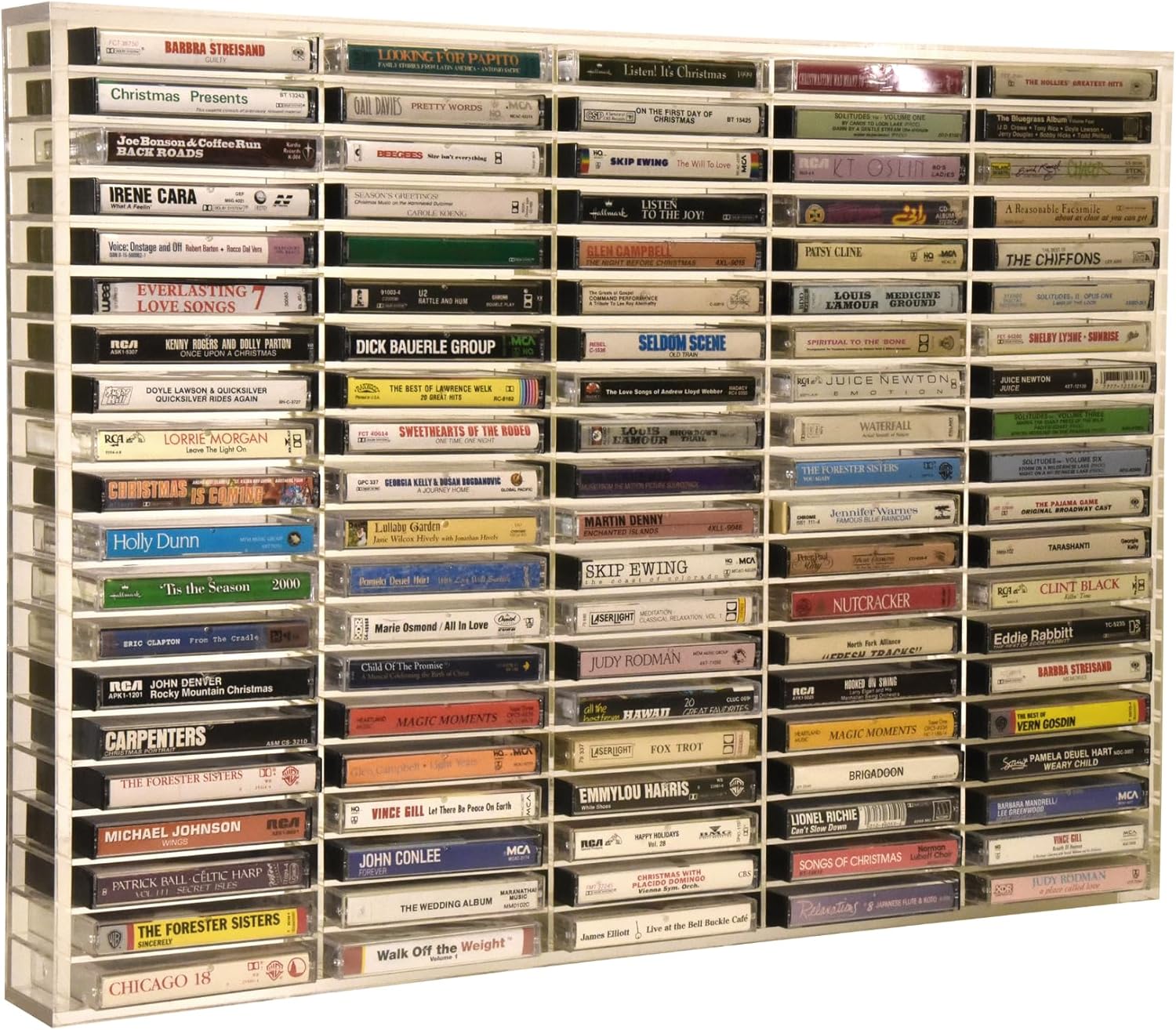 Kingdom Clear Acrylic Wall Mount Cassette Tape Rack/Stamp Pad Rack for