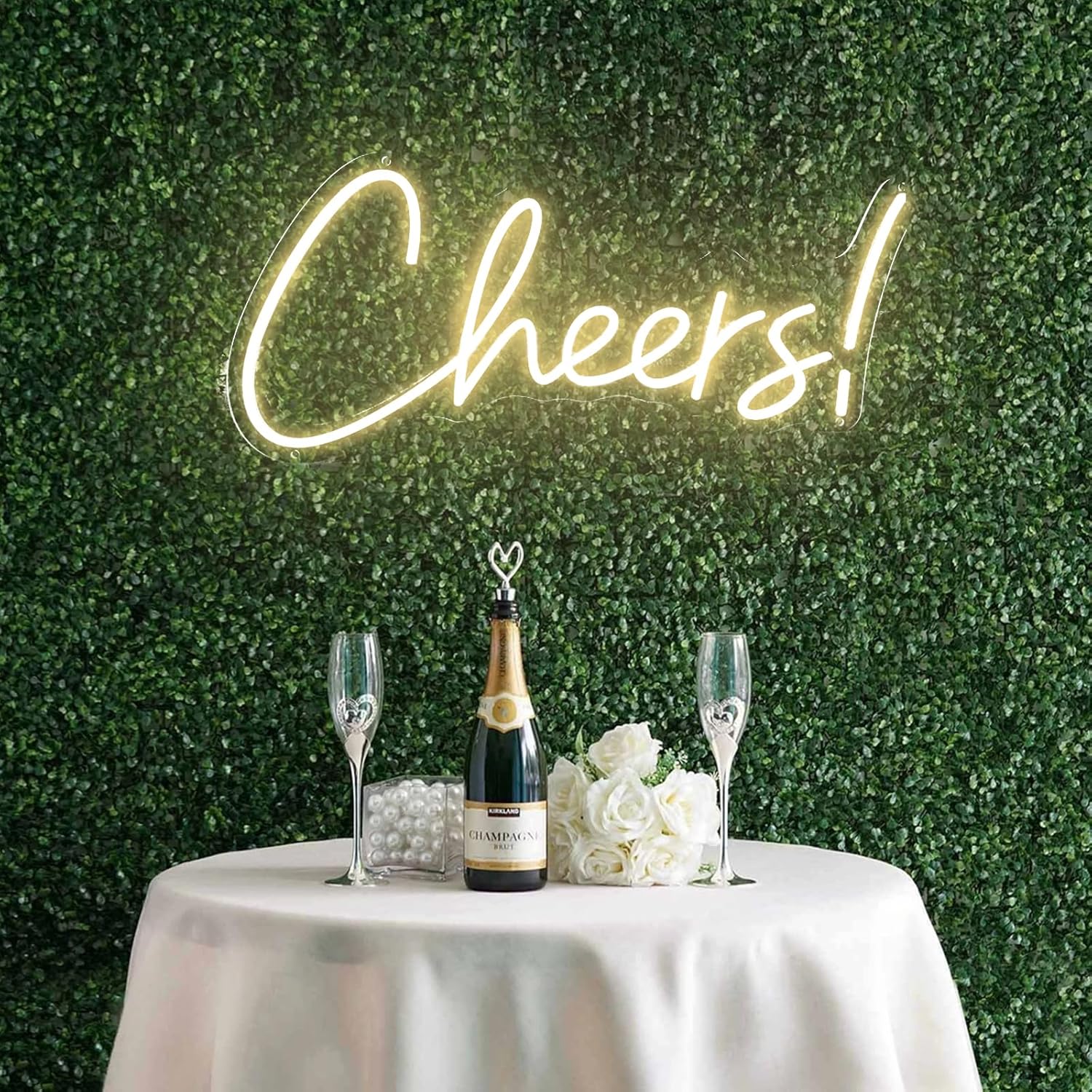 Cheers Neon Sign 28 inches Large LED Dimmable Wedding Warm White Light Up Neon Signs Wall Decor for Coffee Shop Home Bar Pub Party Decorations