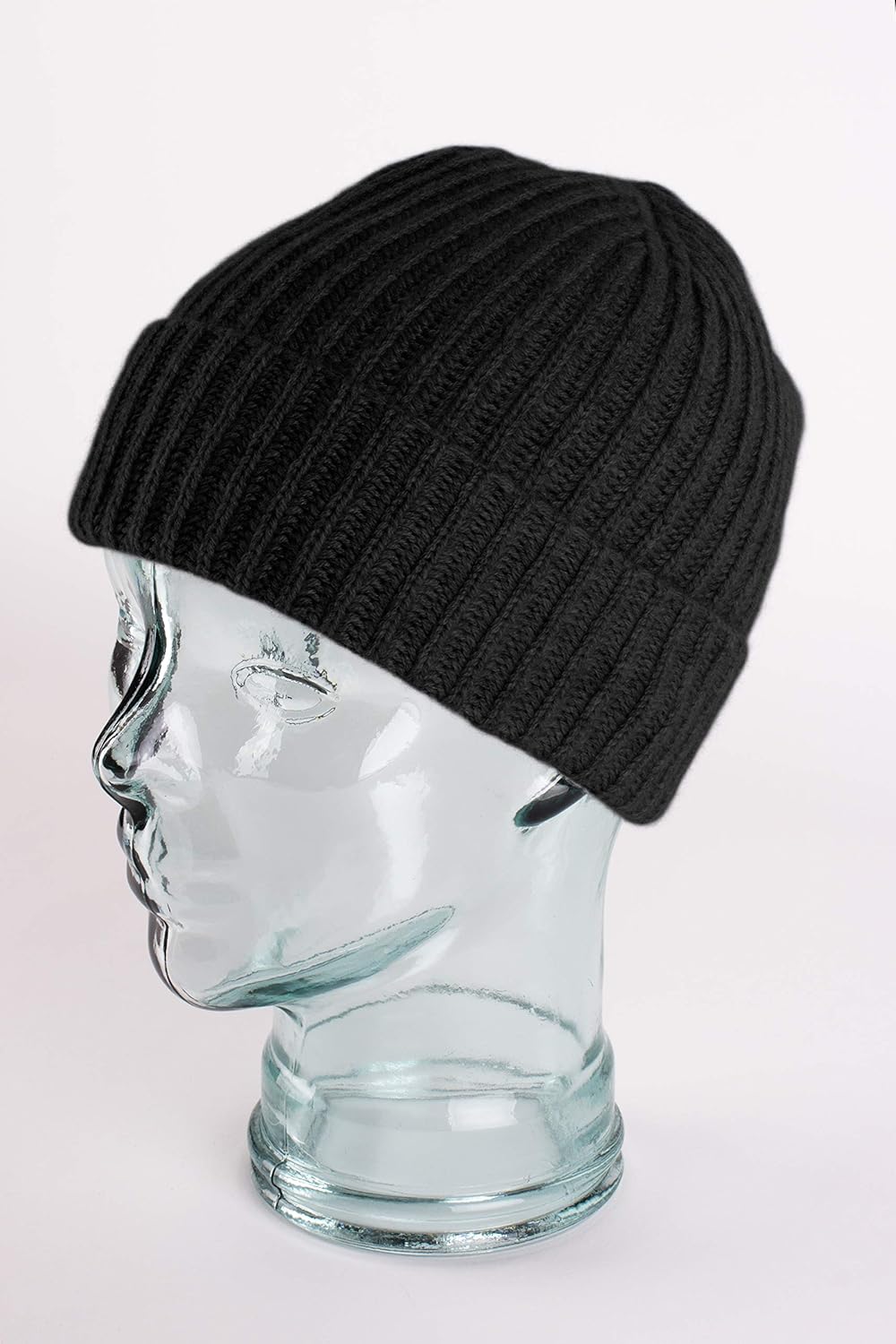 Shorts of Hawick Men's Ribbed 100% Cashmere Beanie Hat - Charcoal Gray - Made in Scotland by Love Cashmere - Image 3