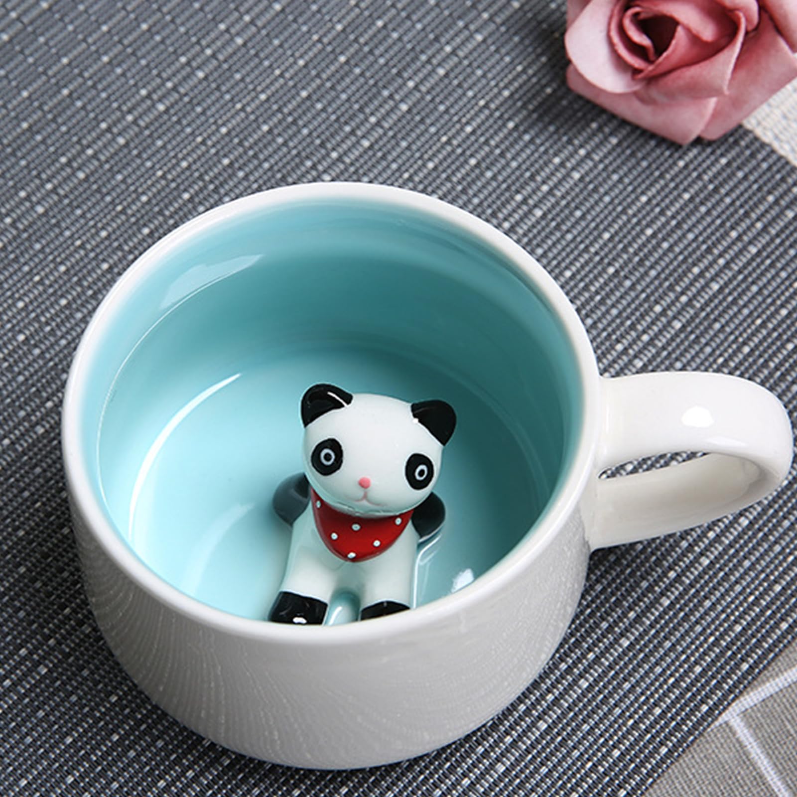 Sottobicchiere Stare Panda con espressione divertente, regalo