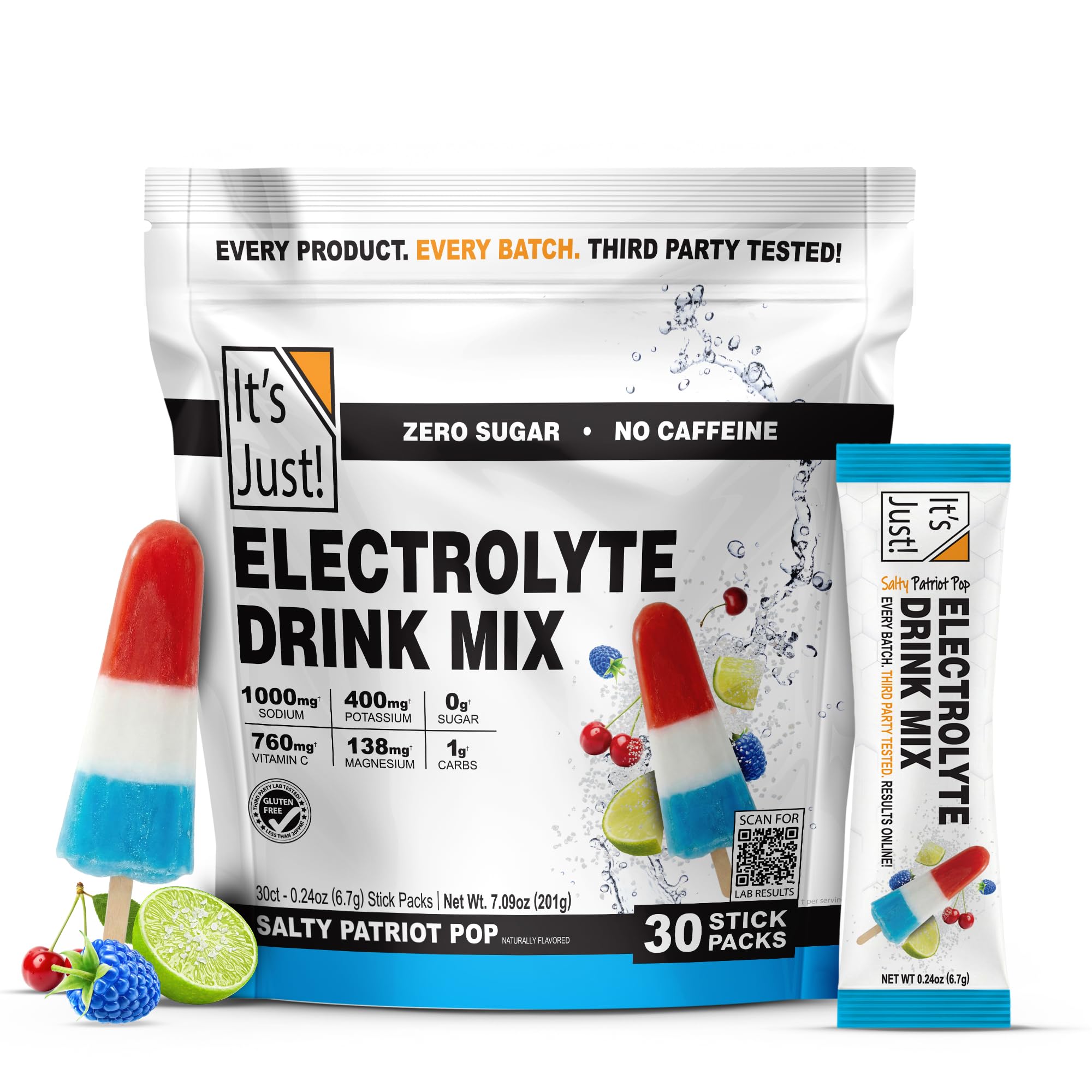 It's Just! - Electrolyte Drink Mix, 30 Count, Salty Unflavored — Amazon image 15