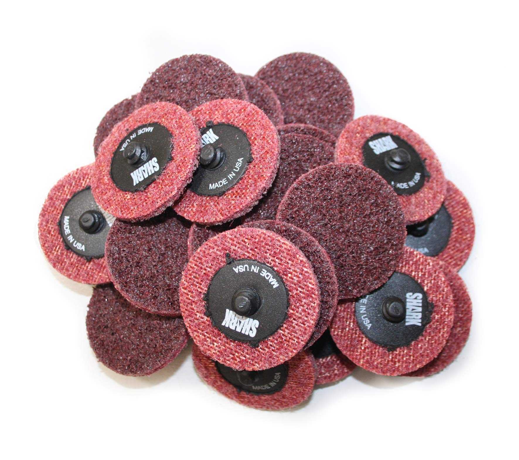 200 Pack 2-inch Roloc Surface Conditioning Discs – Medium Red Quick Change Prep Pads - View #4