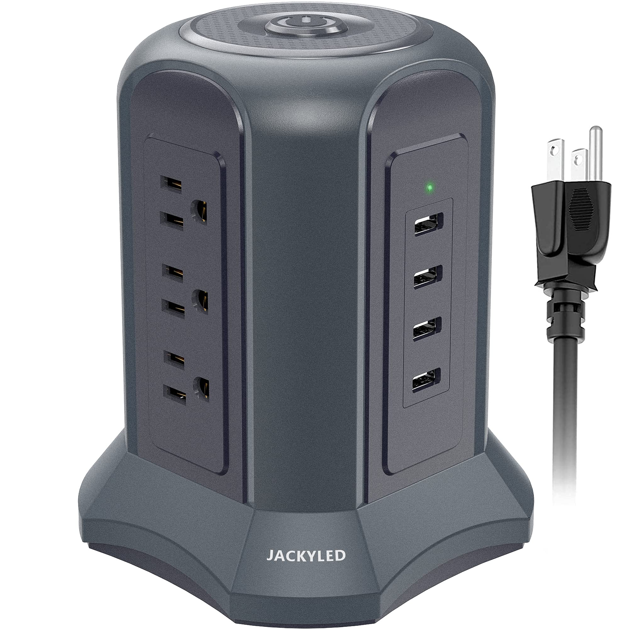 Buy Power Strip Tower with USB Ports JACKYLED Multi Outlets 4 USB Ports and 9 AC Outlets Surge