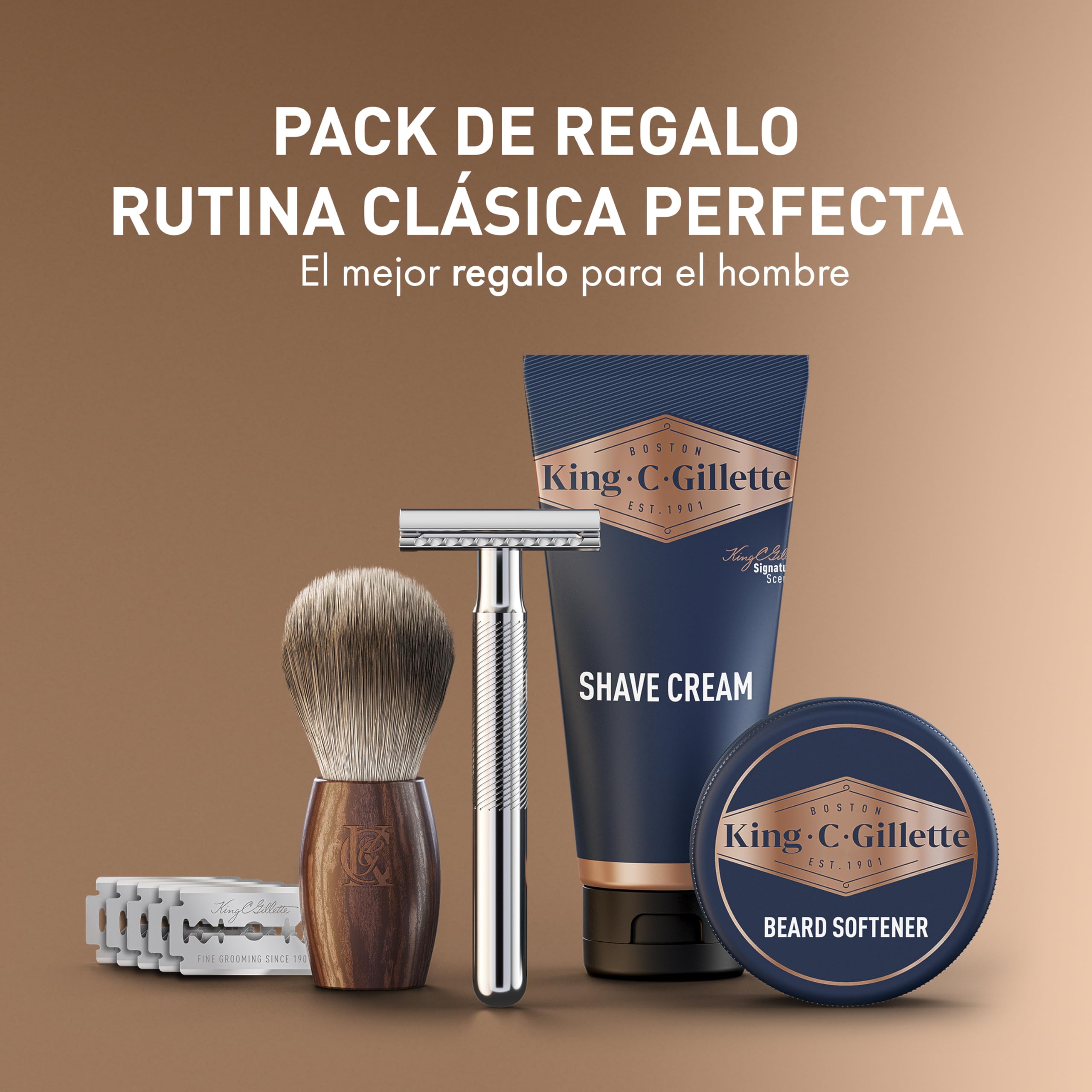King C. Gillette Kit Barba Hombre Rutina Clásica Perfecta