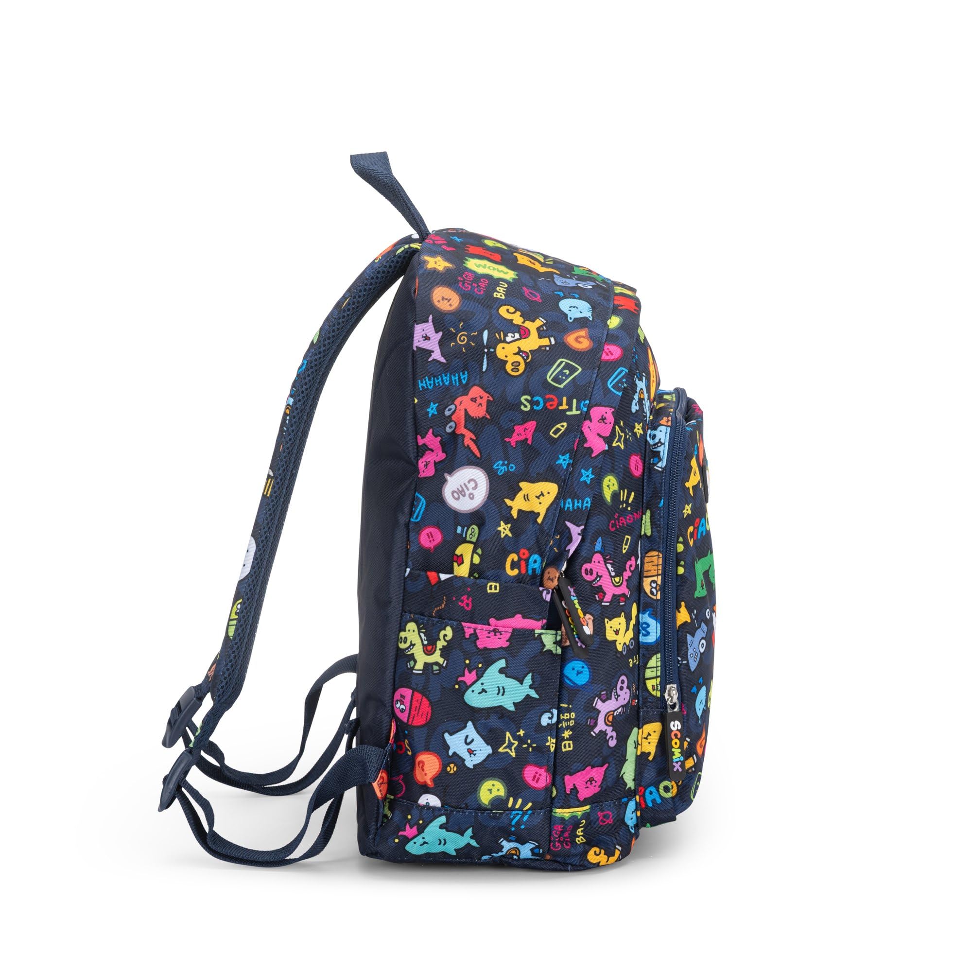 COMIX Zaino Americano, Unisex-Bambini e Ragazzi, Blu, 30x40Hx17 cm