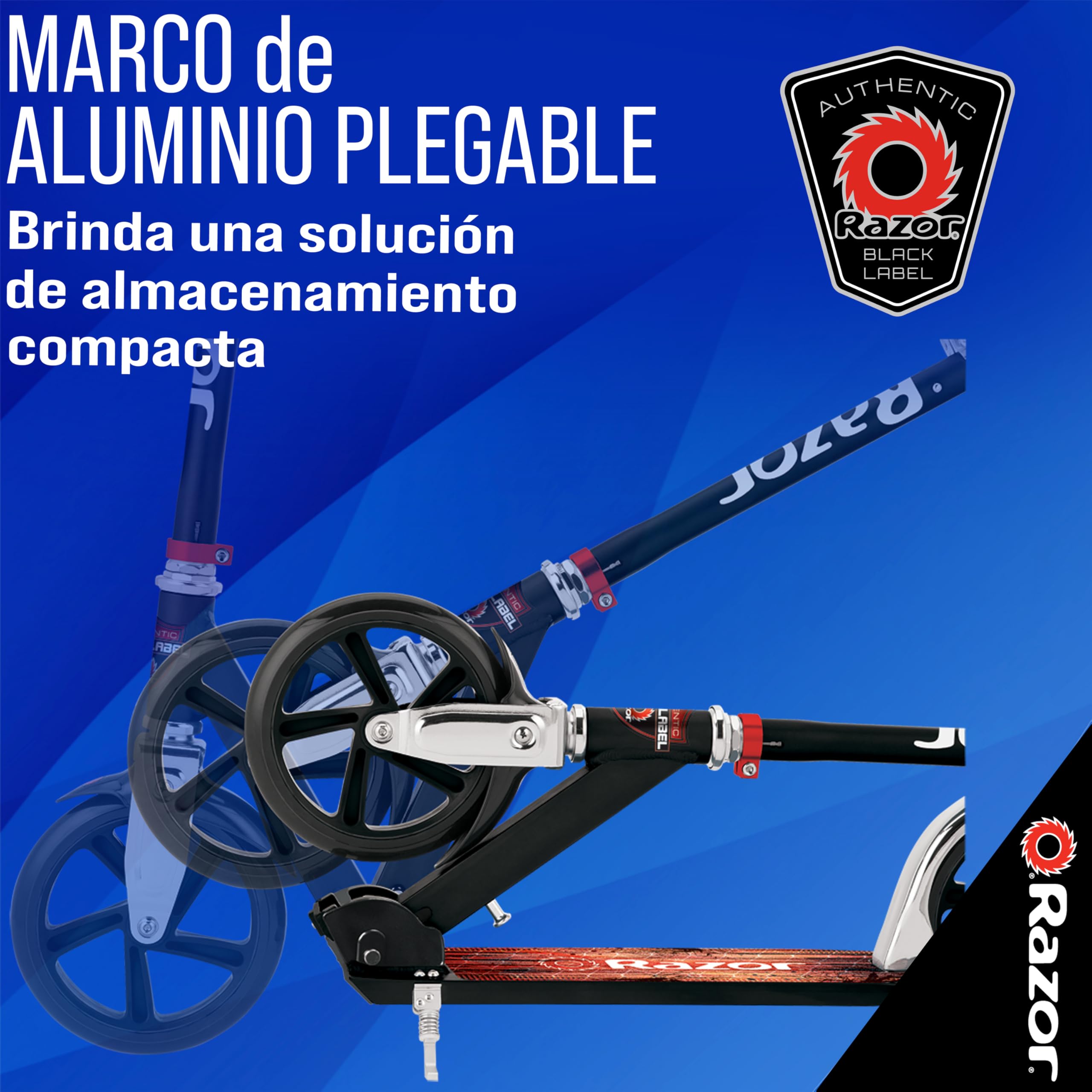 Amazon.com : Razor A5 LUX Kick Scooter - Black Label : Sports