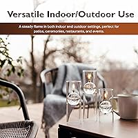 Vista 4 de Firefly Moderna lámpara de aceite de vidrio transparente Transcend, elegante lámpara recargable, ideal para uso en interiores y exteriores, 8-3/8