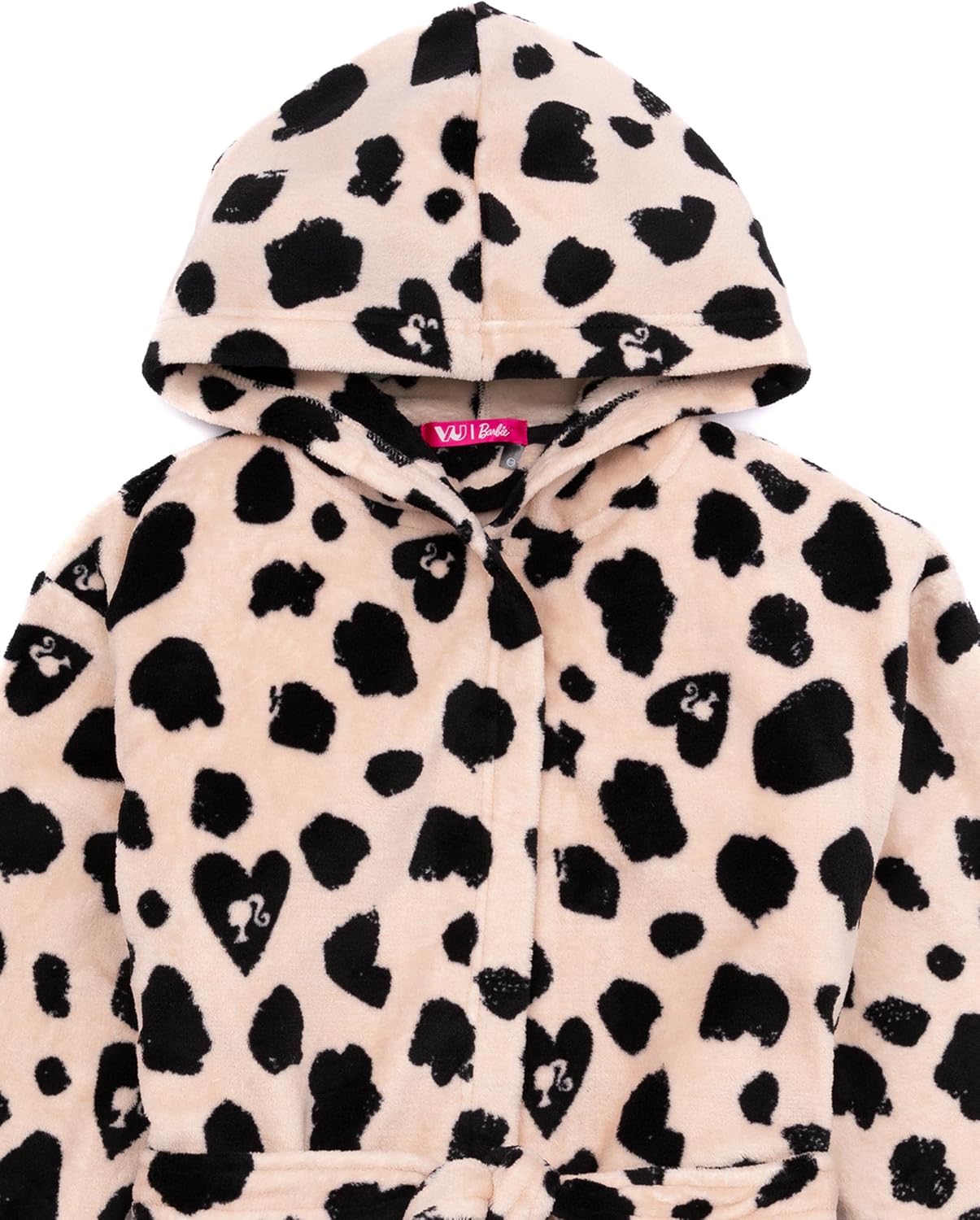 Barbie Dressing Gown Girls Kids Animal Leopard Print Pjs Robe